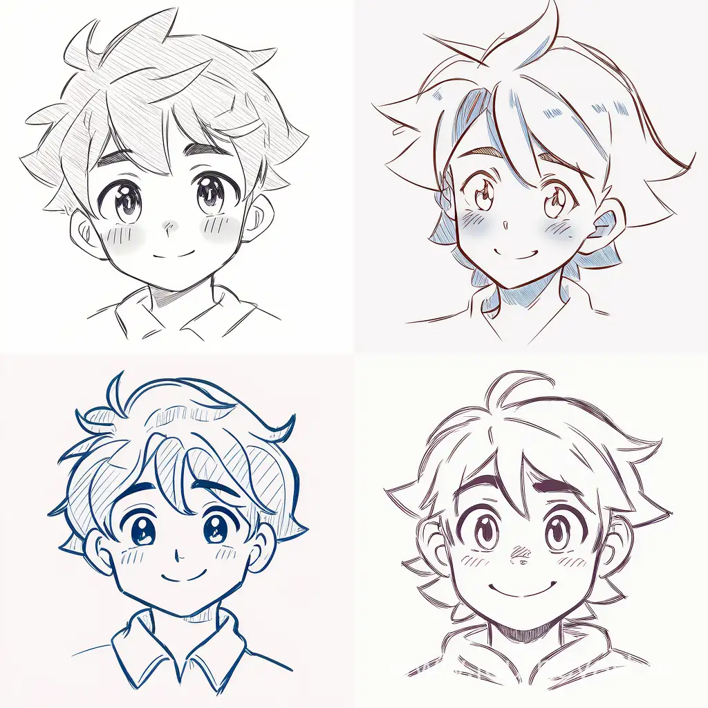 Happy-Doodle-Character-Cute-Boy-with-Blushing-Cheeks-in-Minimalist-Anime-Style