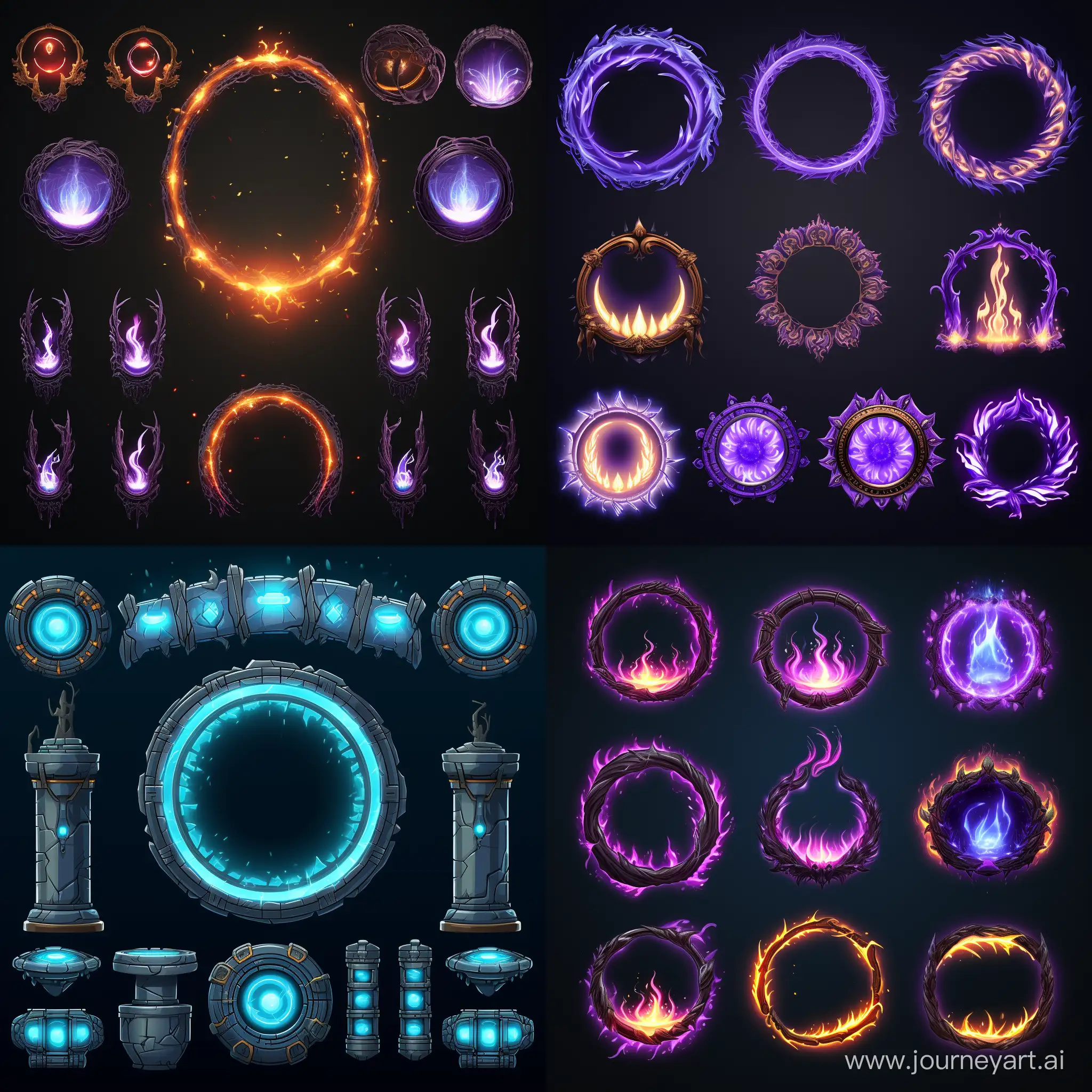 Magical-Item-Spritesheet-with-Stunning-Light-Portal-Effects