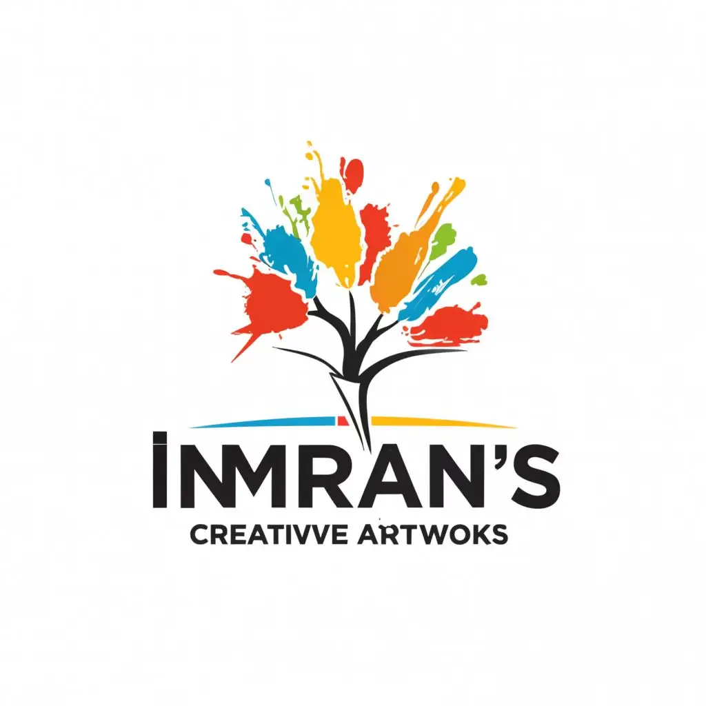 a logo design,with the text "IMRAN'S CREATIVE ARTWORKS", main symbol:art & painting,Moderate,clear background