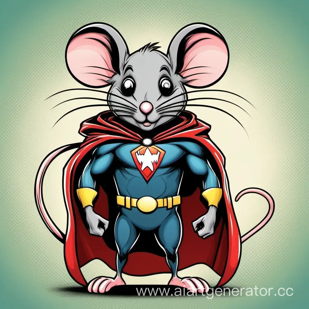 Cartoonish-Mouse-Superhero-with-Unrivaled-Strength