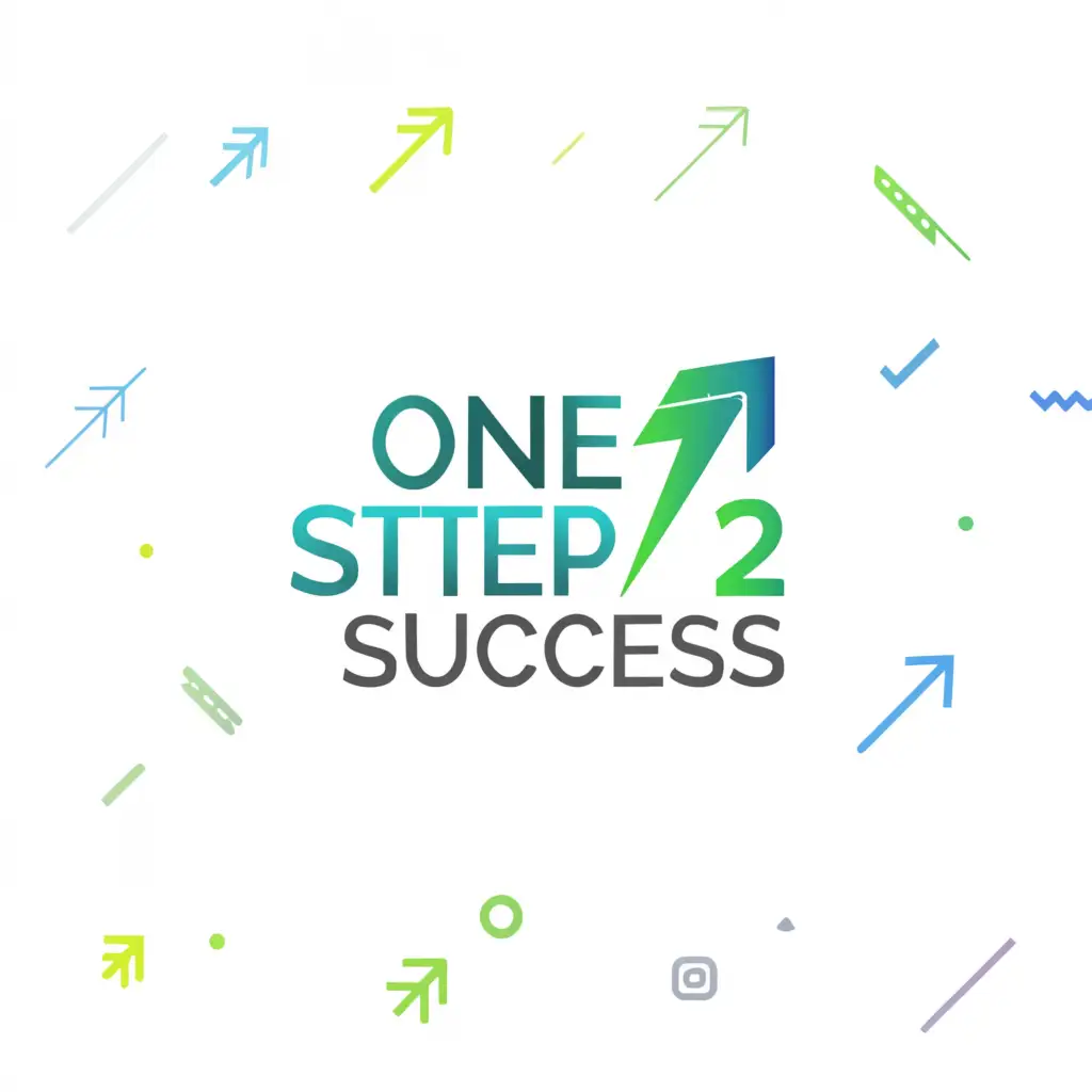 a logo design,with the text "one step 2 success", main symbol:success,Moderate,clear background
