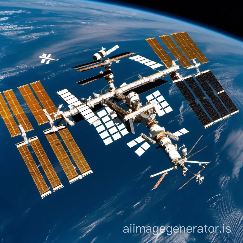 AweInspiring-View-of-the-International-Space-Station-Orbiting-Earth