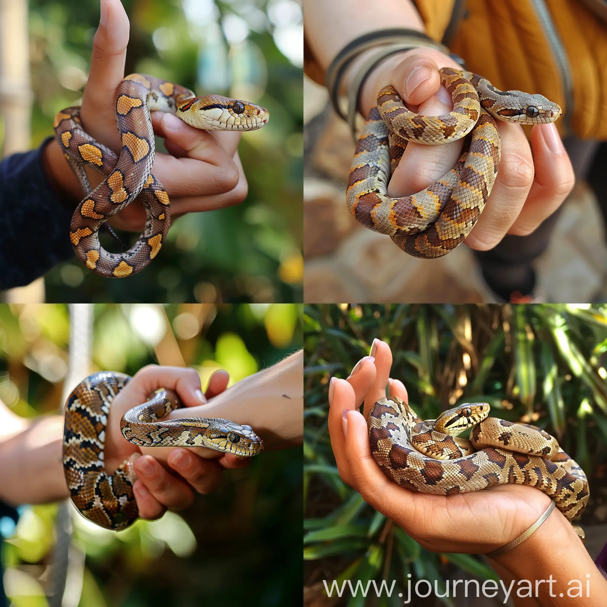 Adorable-Child-Holding-a-Serpent