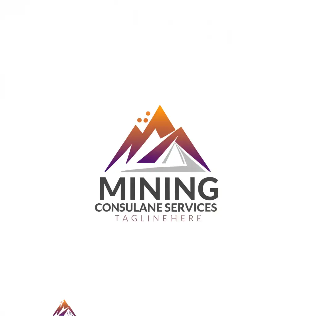 a logo design,with the text "Mining Consultancy services", main symbol:Mountain,Moderate,clear background