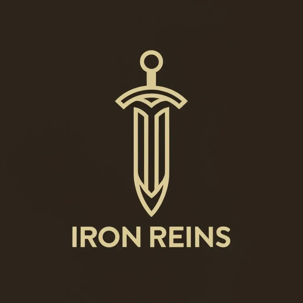 a logo design,with the text "Iron Reins", main symbol:Dagger,Moderate,be used in Automotive industry,clear background
