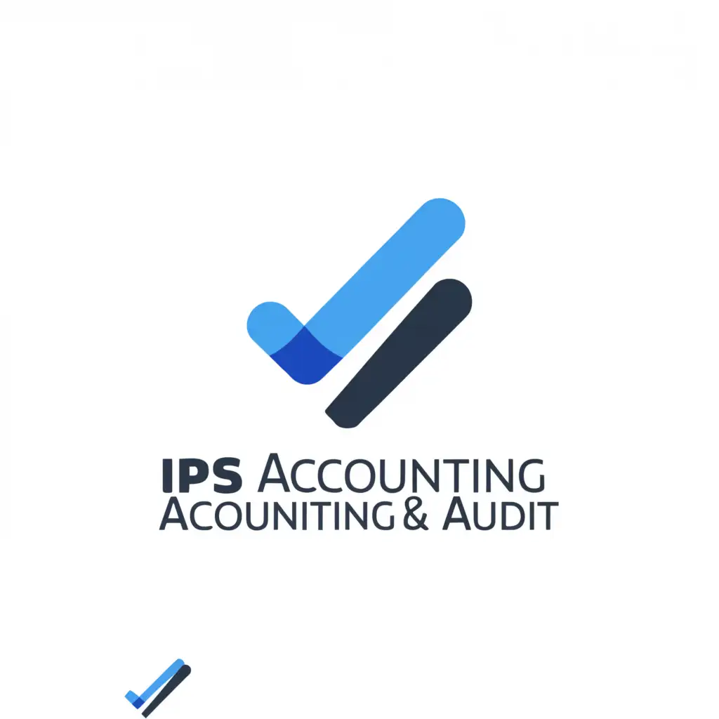 a logo design,with the text "IPS ACCOUNTING AND AUDIT", main symbol:checkmark,Moderate,be used in Finance industry,clear background