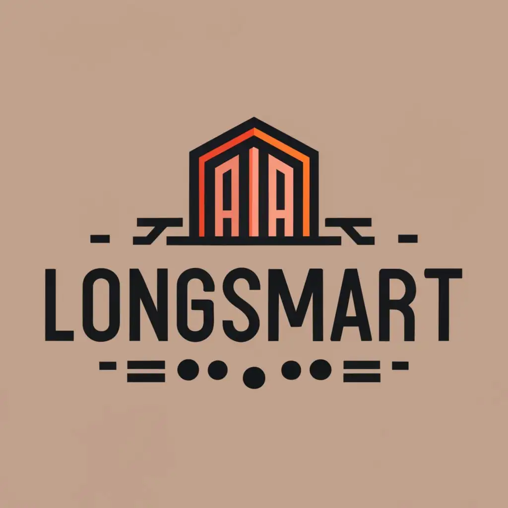 LOGO-Design-For-Longsmart-Modern-Building-Silhouette-with-Typography-for-Finance-Industry