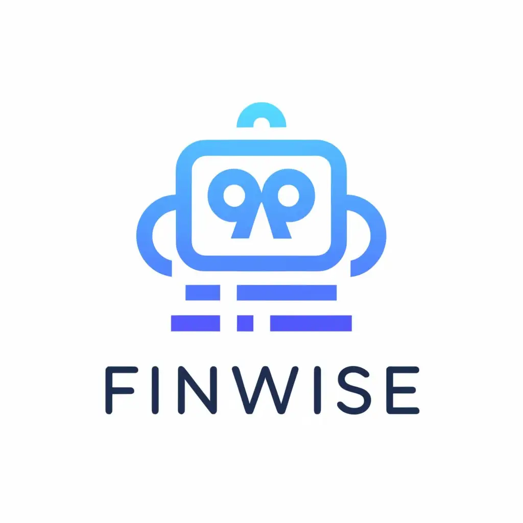 a logo design,with the text "FinWise", main symbol:AI, Finance, Bank,Moderate,be used in Finance industry,clear background