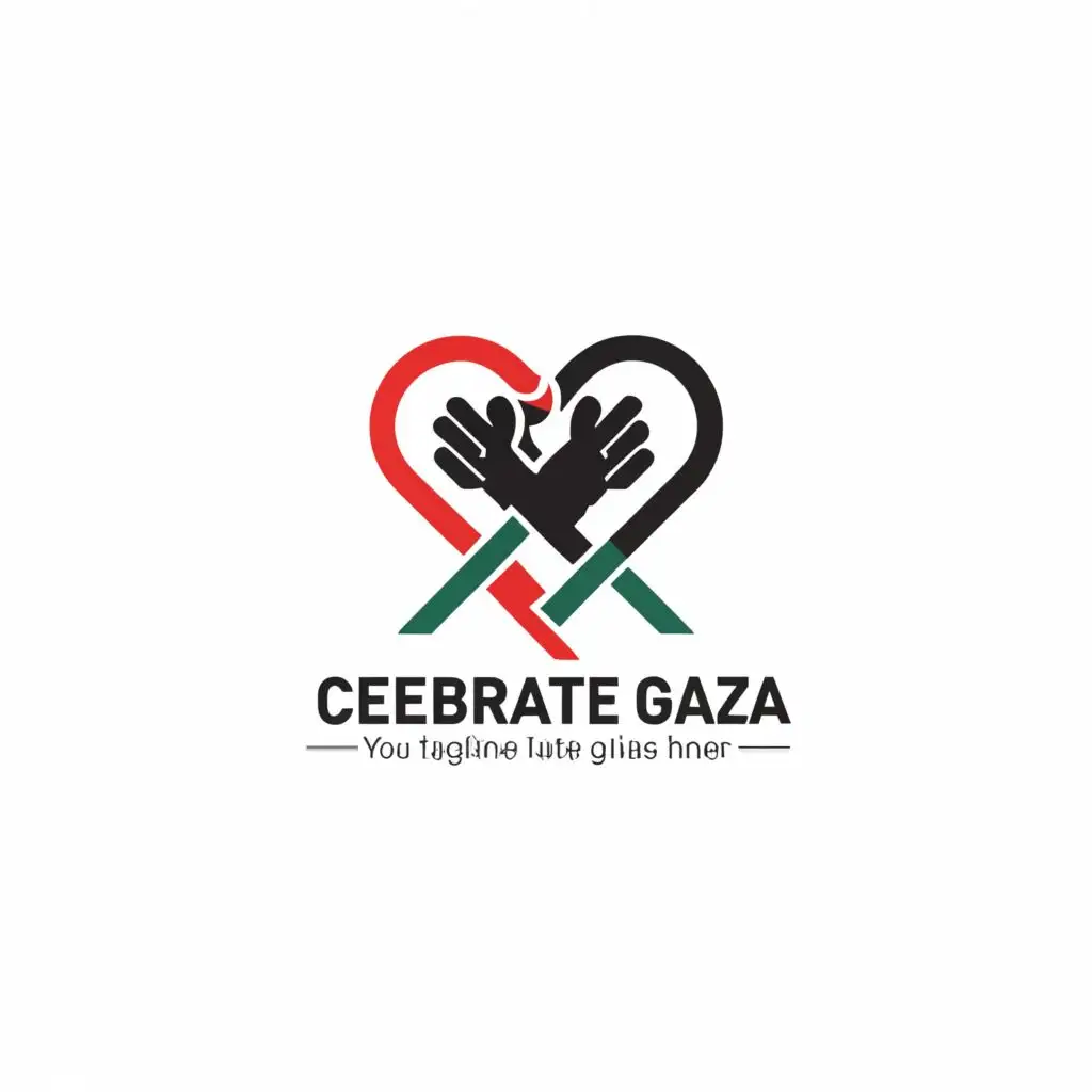 a logo design, with the text 'Celebrate Gaza', main symbol: save life ... donate today, Moderate, clear background