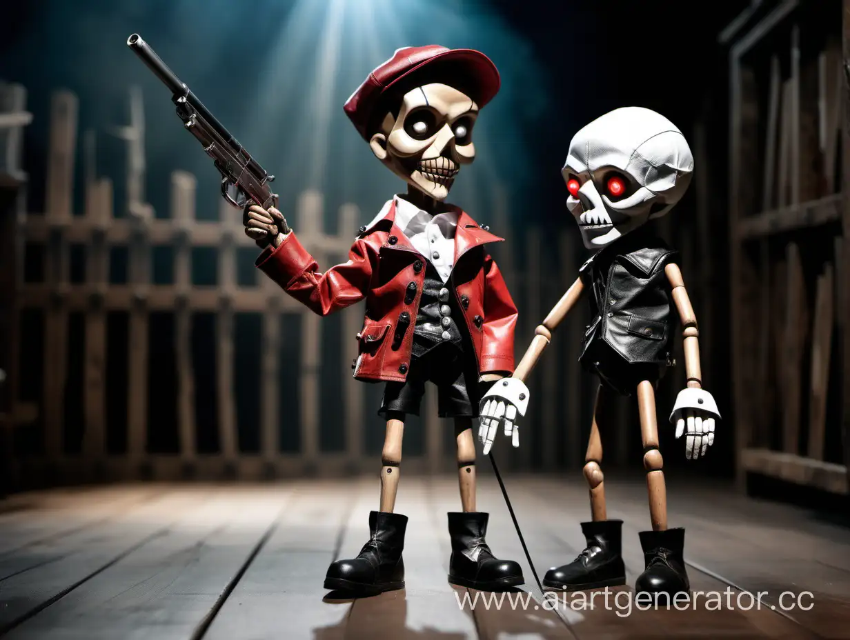 Confrontation-between-Pinocchio-and-Terminator-on-Puppet-Stage