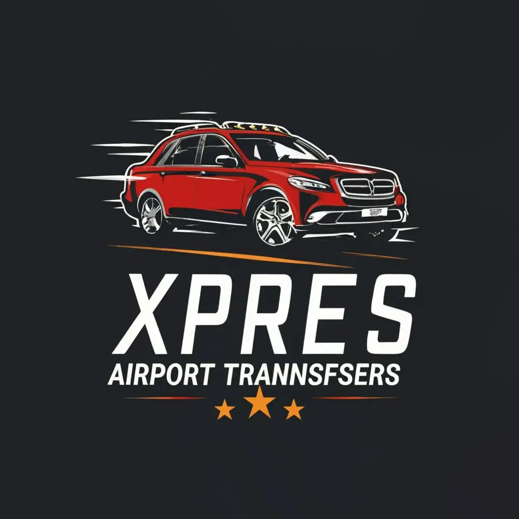 logo, VIP CARS, with the text "Xpress Airport Transfers", typography, be used in Travel industry