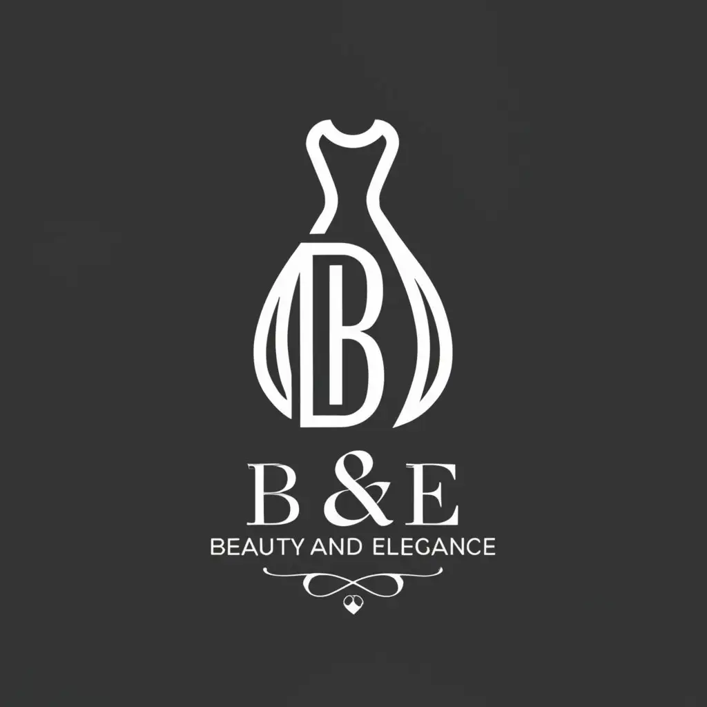 a logo design,with the text "B & E
beauty and elegance", main symbol:fashion shop,Moderate,clear background