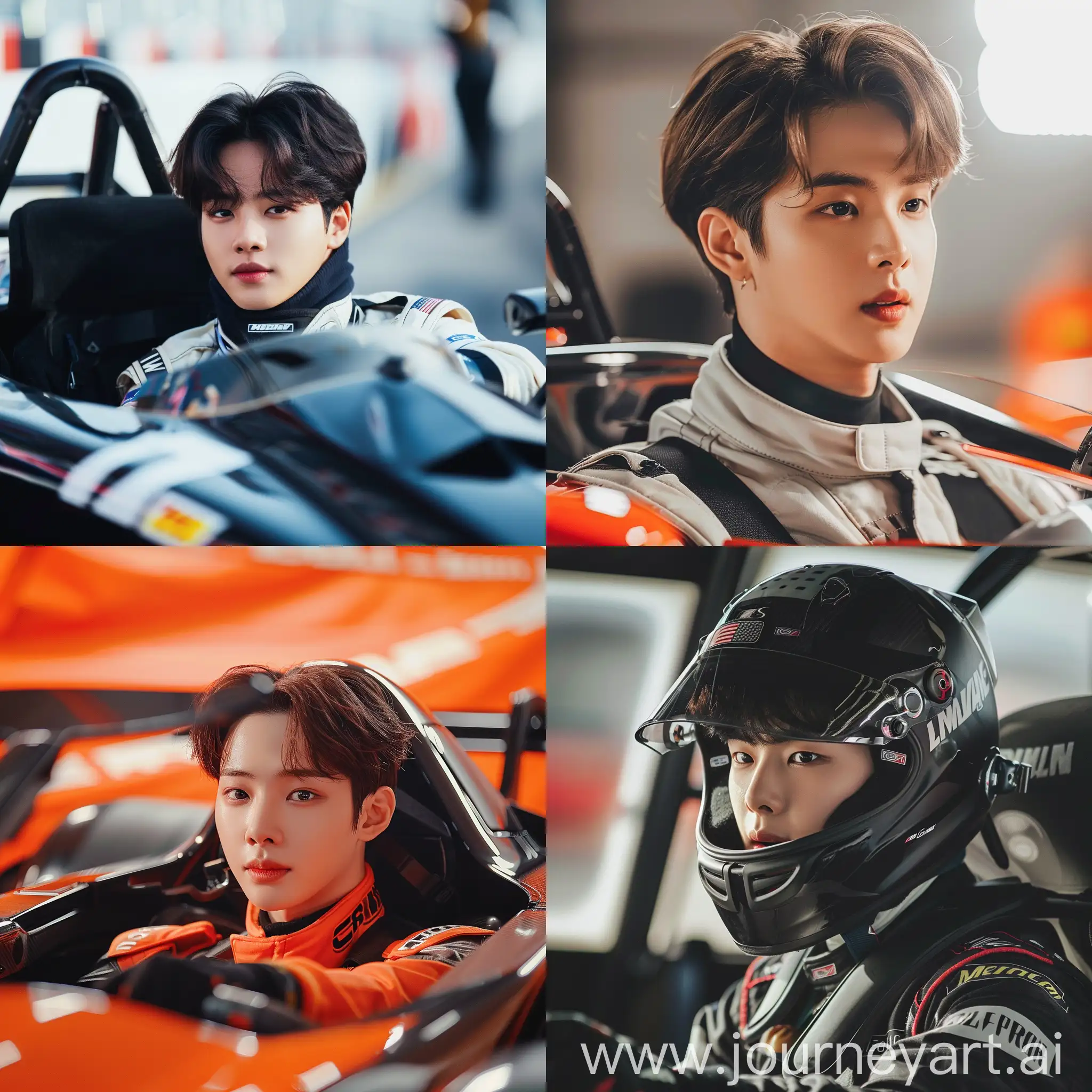 Park Jimin as a car racer
