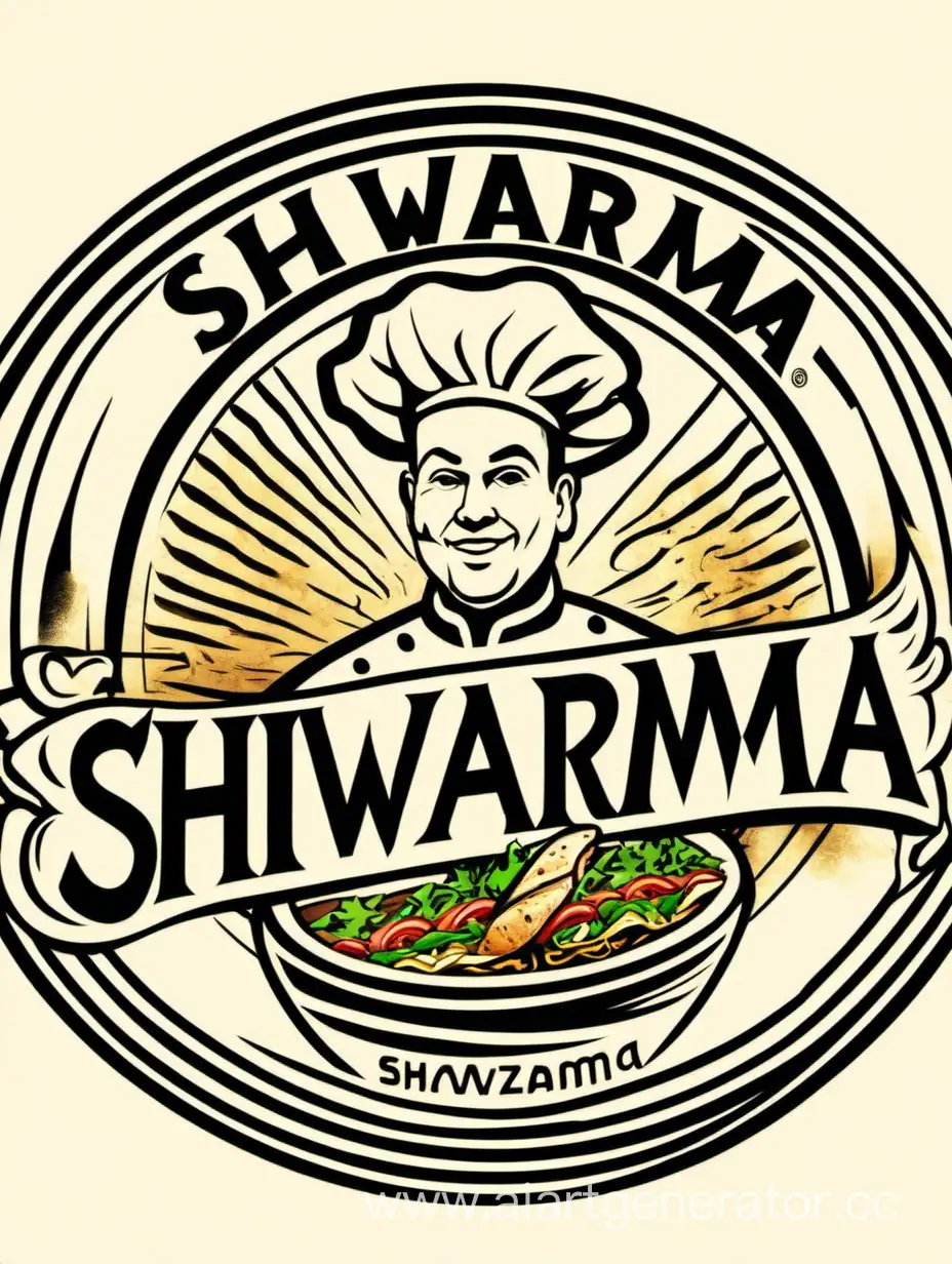 Chef-Preparing-Shawarma-Emblem