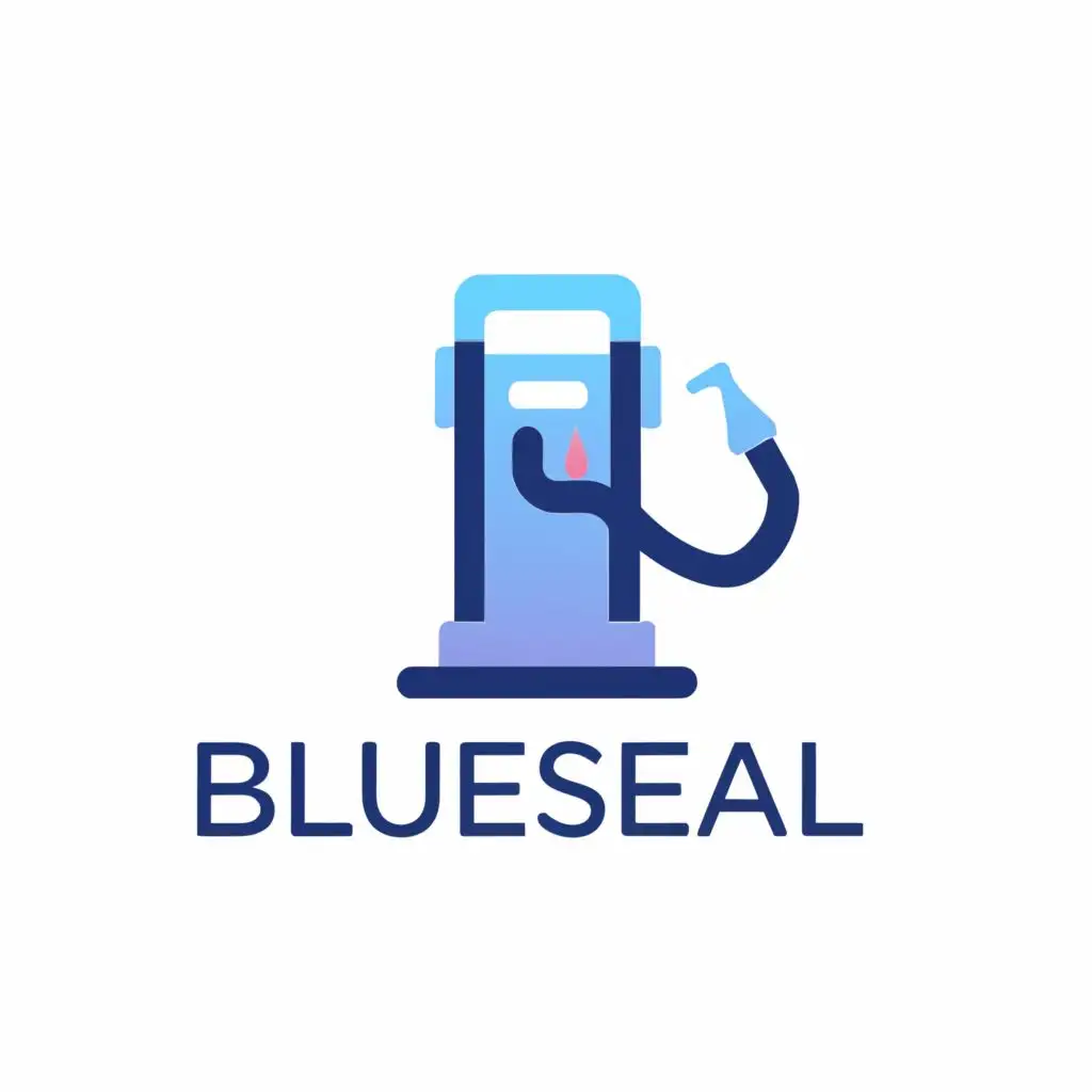 a logo design,with the text "blueseal ", main symbol:gasoline, diesel, fuel,complex,be used in Retail industry,clear background