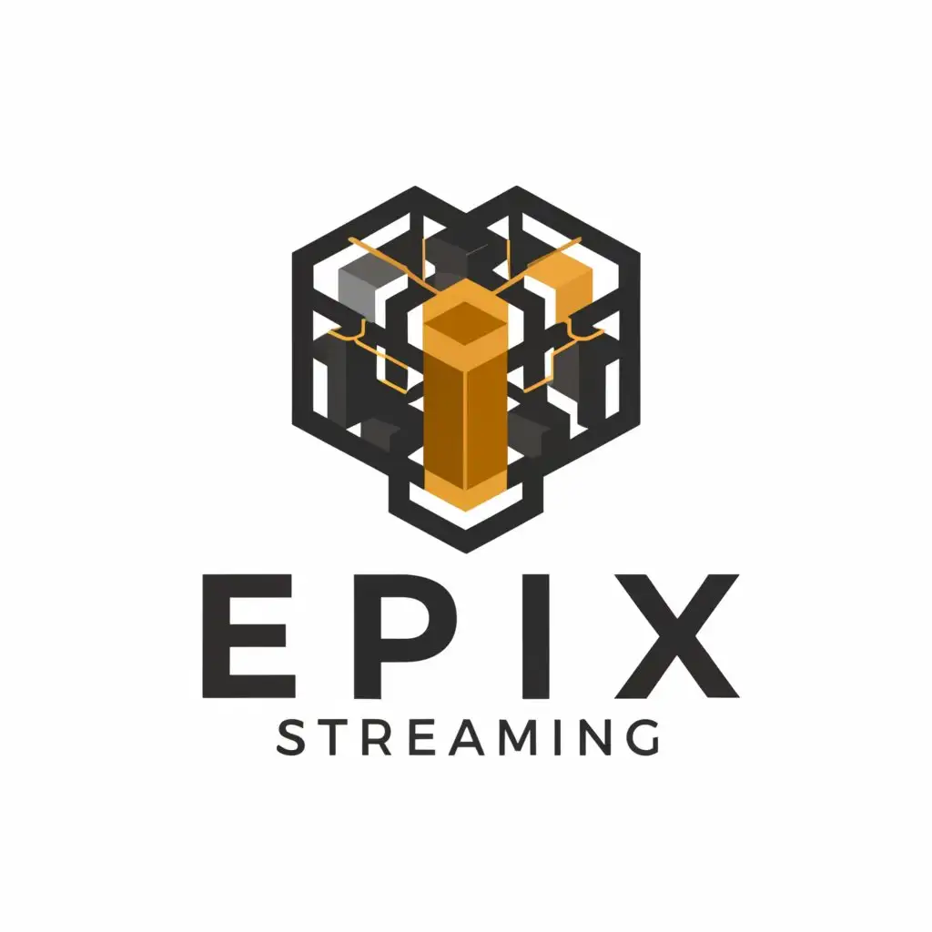 a logo design,with the text "EPIX Streaming", main symbol:Geometric Shapes,Moderate,be used in Entertainment industry,clear background