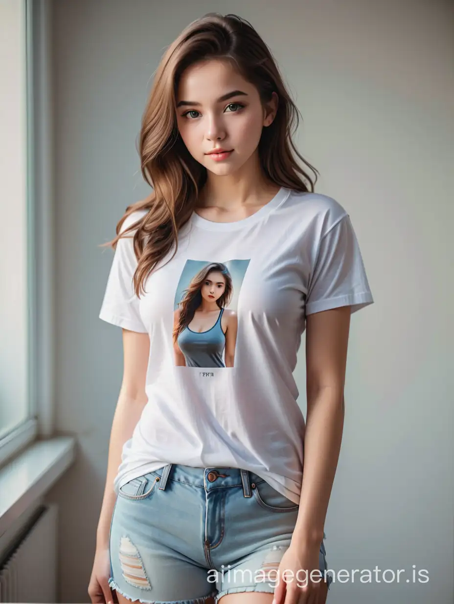 Sensual-Portrait-Captivating-20YearOld-Woman-in-Casual-Attire