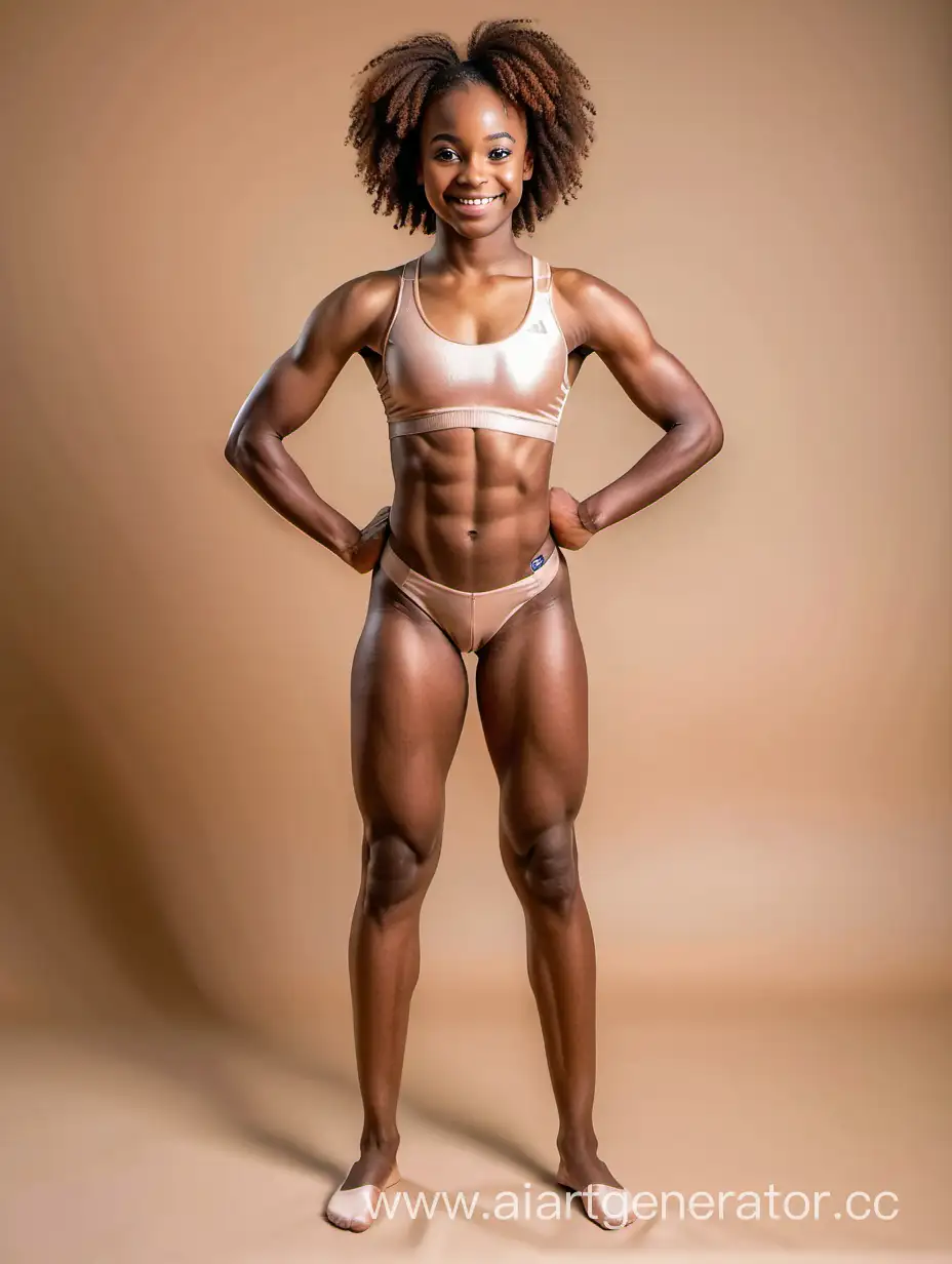 Elegant-Nude-African-Female-Gymnast-with-Graceful-Form