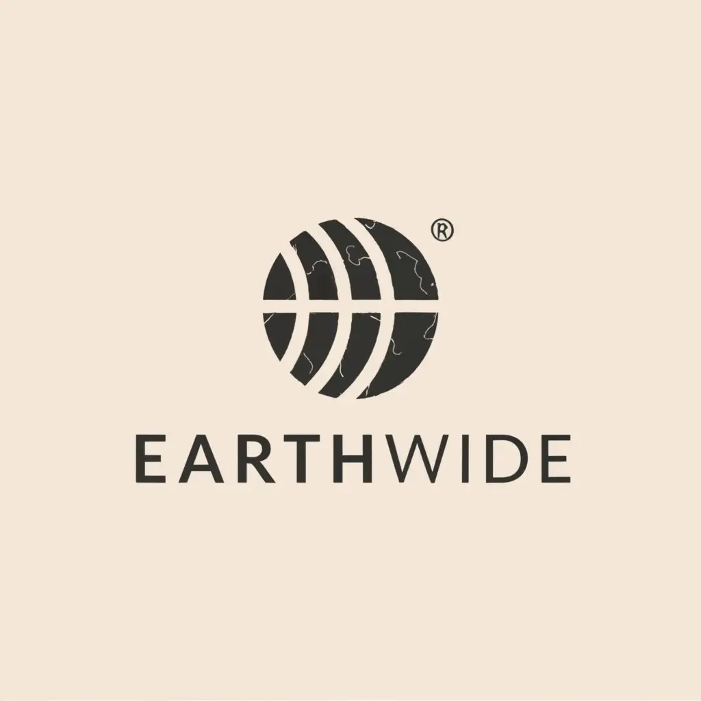 a logo design,with the text "Earthwide", main symbol:earth,Minimalistic,be used in Finance industry,clear background