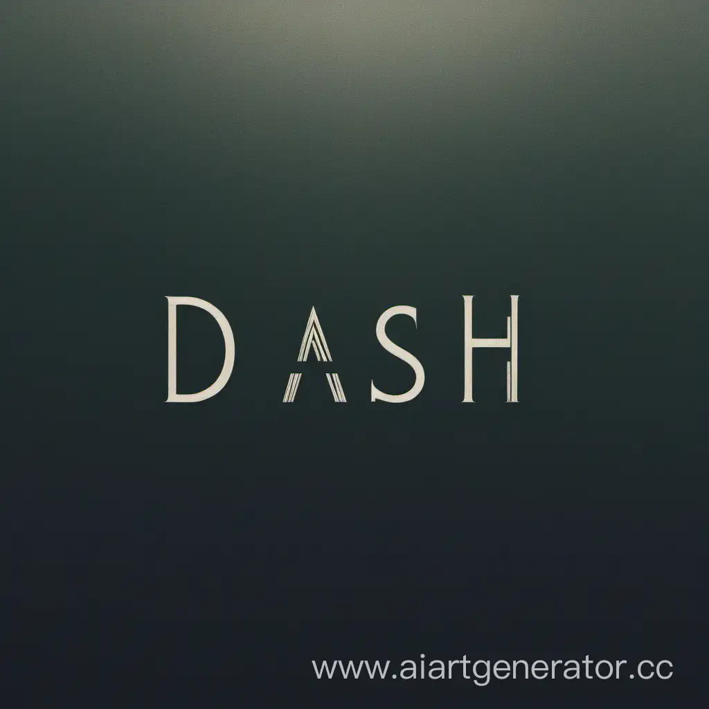 Обложка песни в тёмных тусклых тонах с надписью Dash