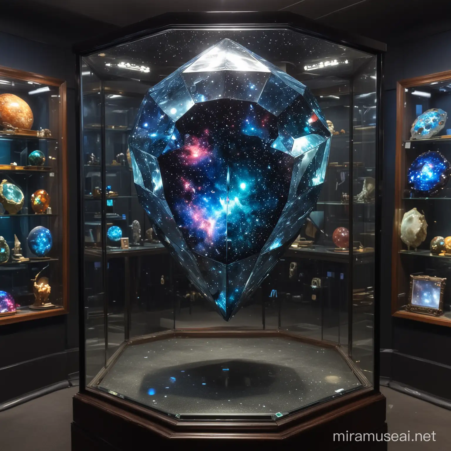 Galactic Gem Majestic Jewel Exhibited in SciFi Museum