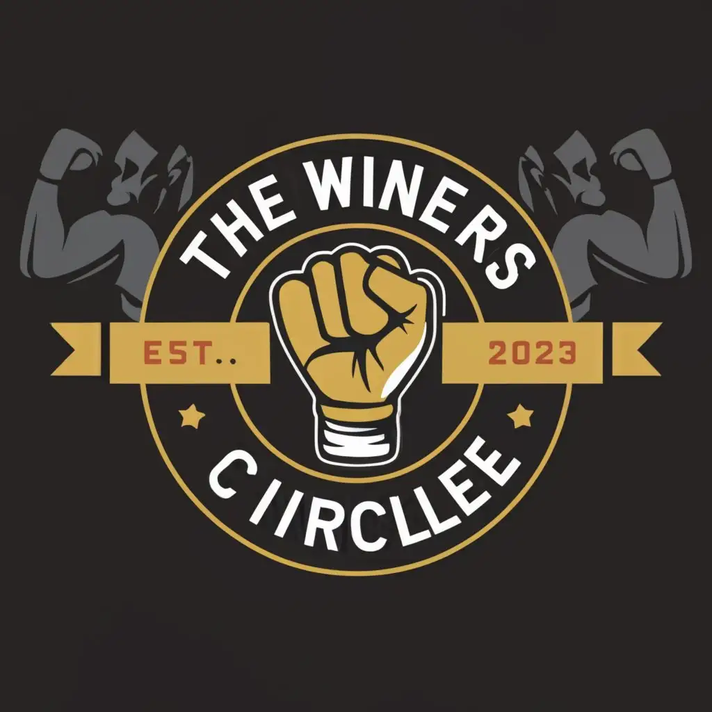 a logo design,with the text "The Winners Circle", main symbol:Fight for Victory, Stand in the Winners Circle.,Moderate,be used in Sports Fitness industry,clear background