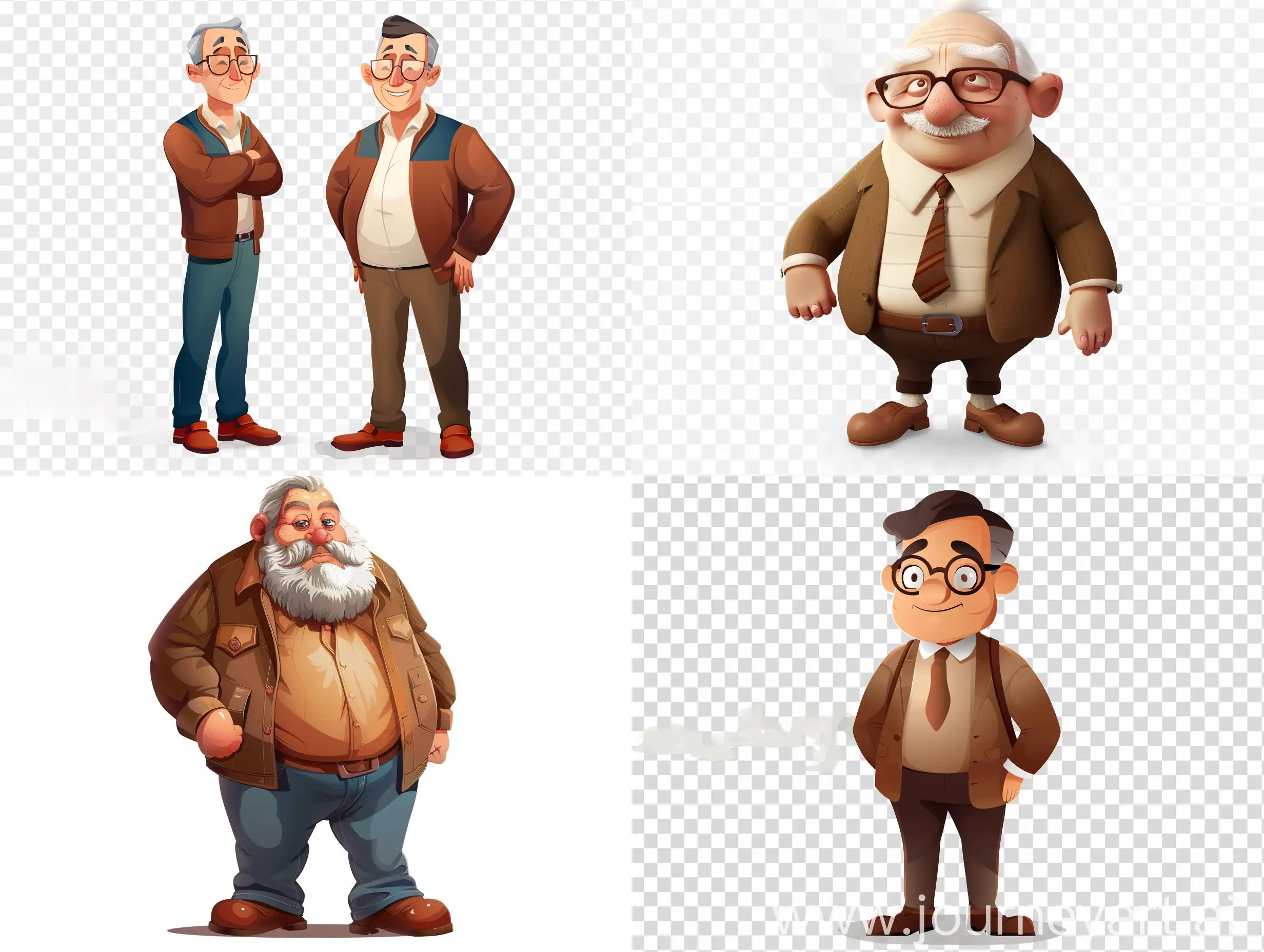 realistic cartoon style vector png character of father
