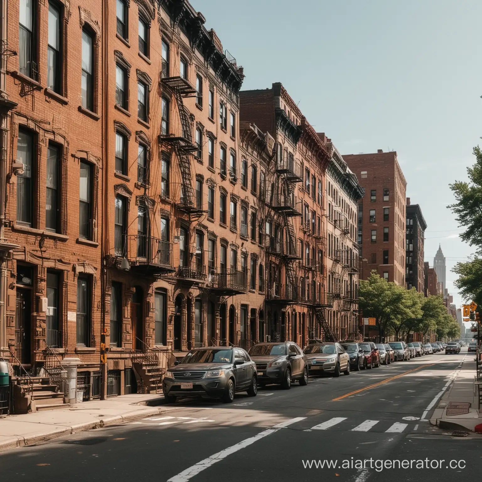 Brooklyn-Street-View-Urban-Scene-Alongside-the-Road