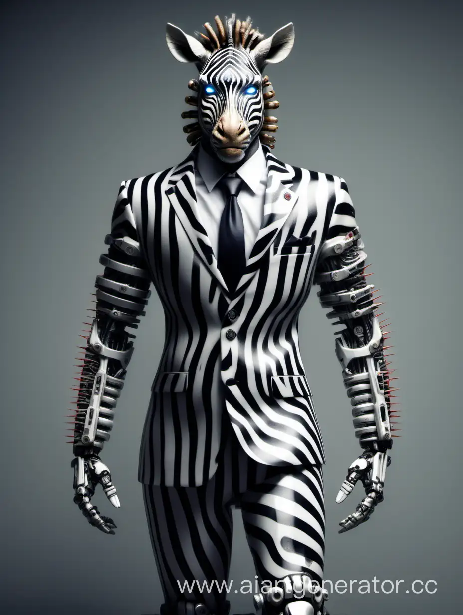 Zebra-Cyborg-in-Human-Body-Oden-Wearing-Office-Suit-Art