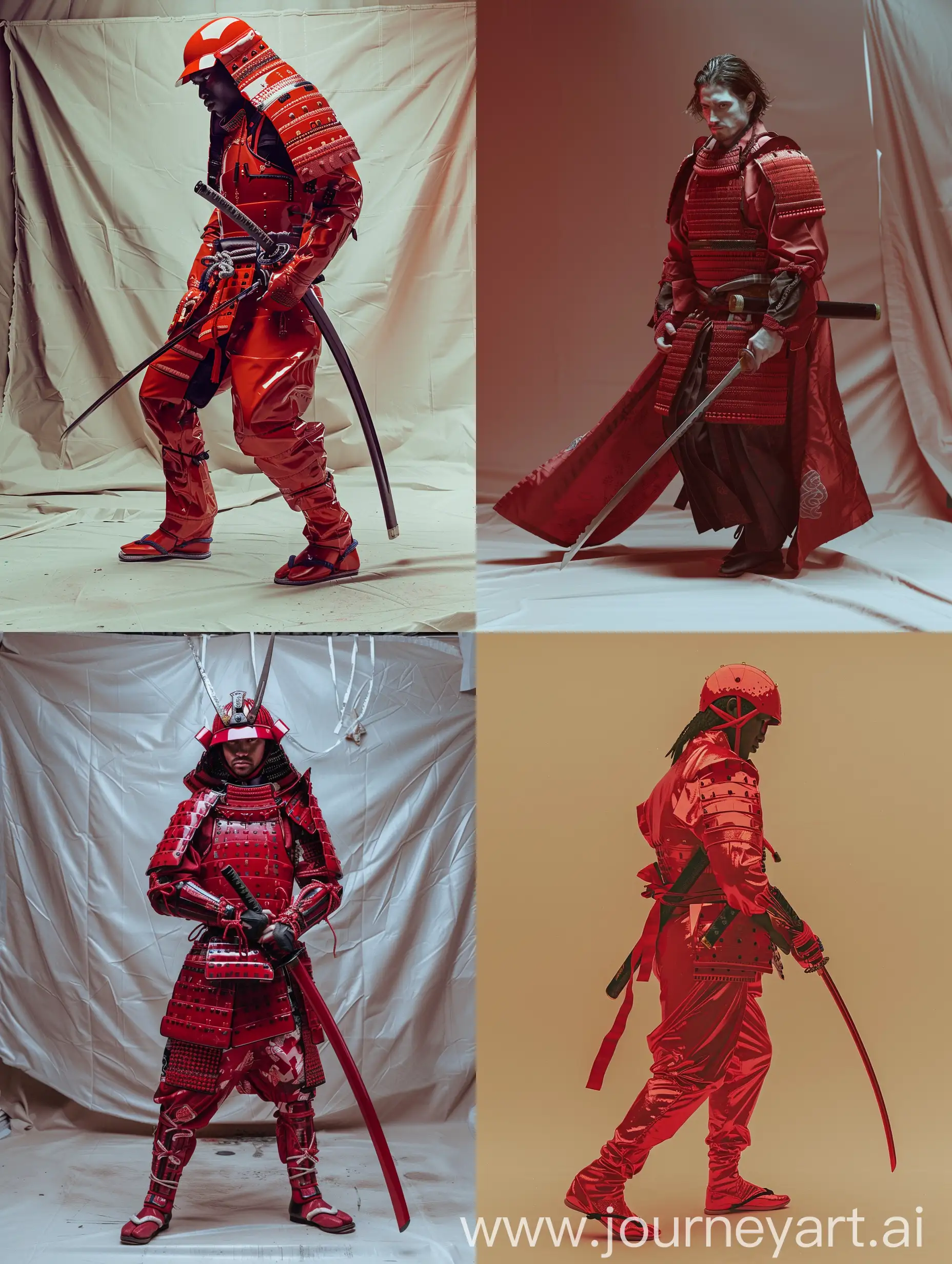 Modern-Urban-Samurai-in-Striking-Red-Armor