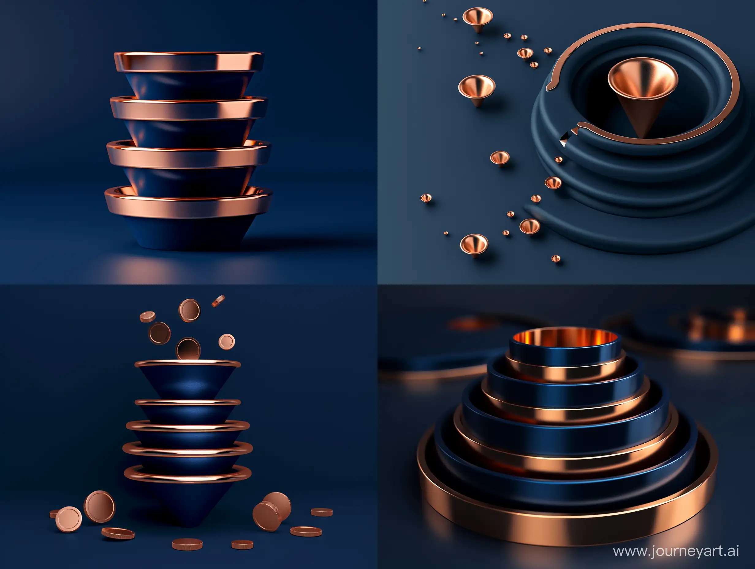 Elegant-Dark-Blue-and-Copper-Sales-Funnel-Design