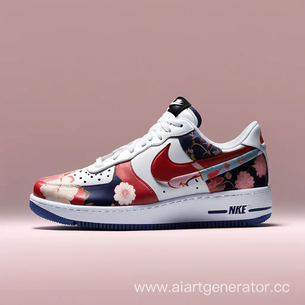 Nike-Sneakers-with-Geisha-Pattern-Design