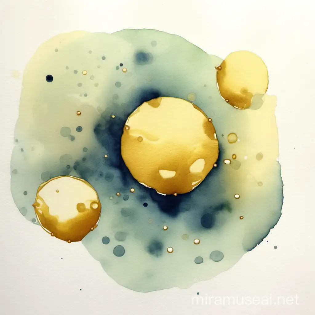 Staphylococcus Aureus Abstract Watercolor Painting