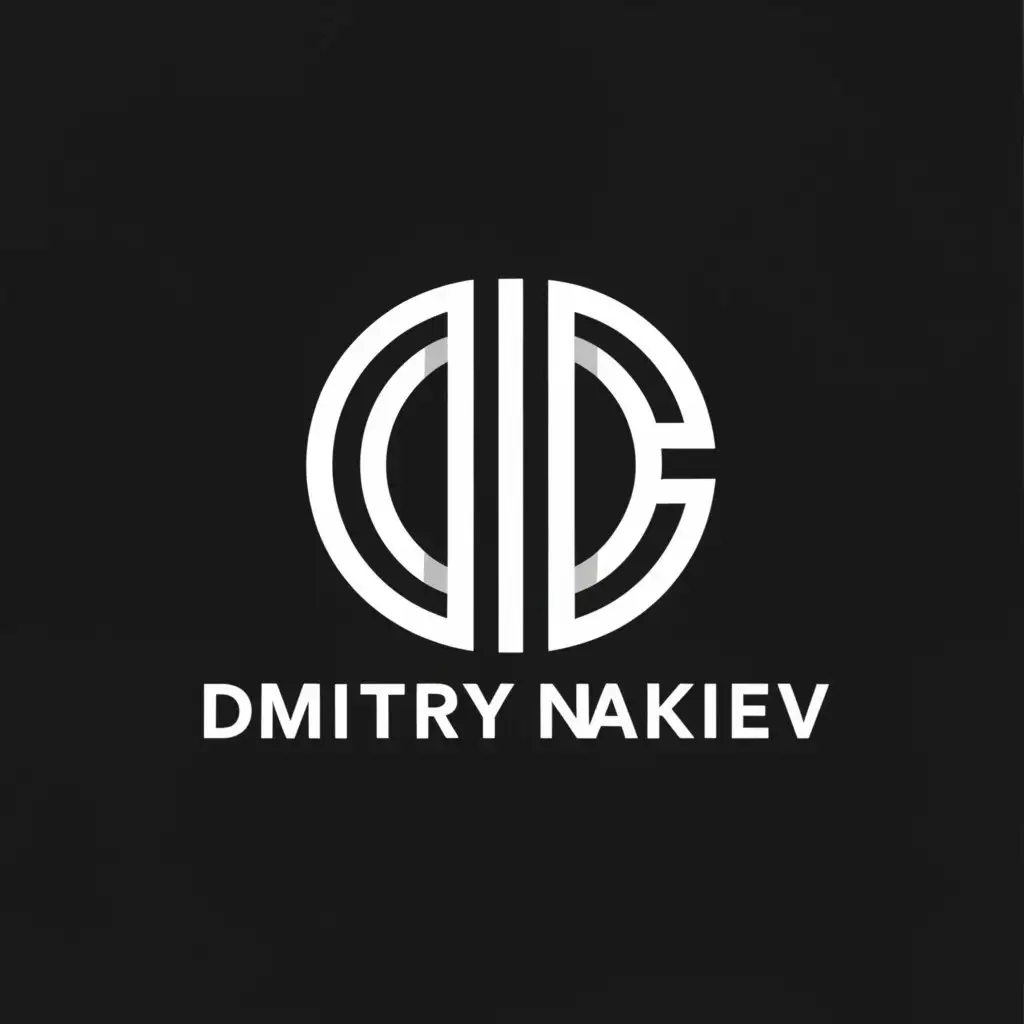 a logo design,with the text "Dmitry NaKiev", main symbol:Dmitry Nagiyev,Moderate,clear background