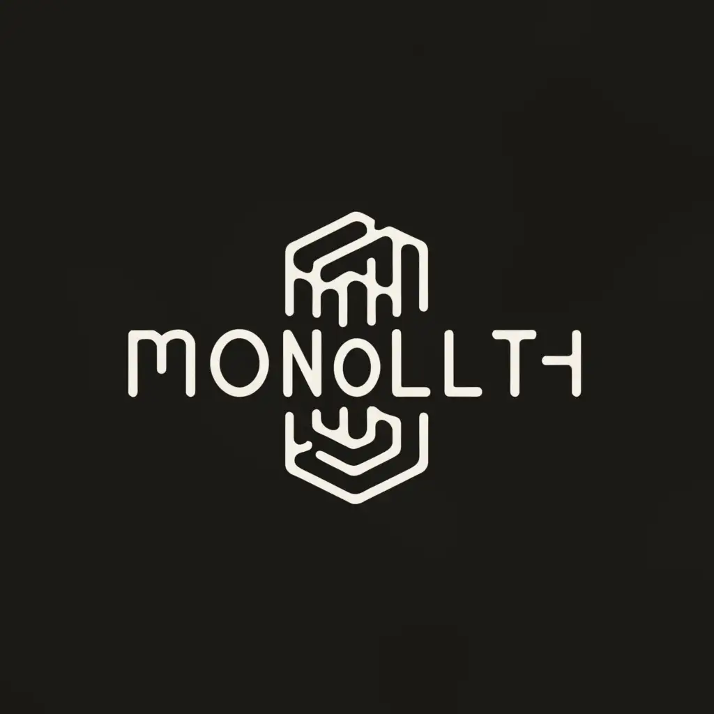 a logo design,with the text "Monolith", main symbol:monolith from the space odyssey,Minimalistic,clear background