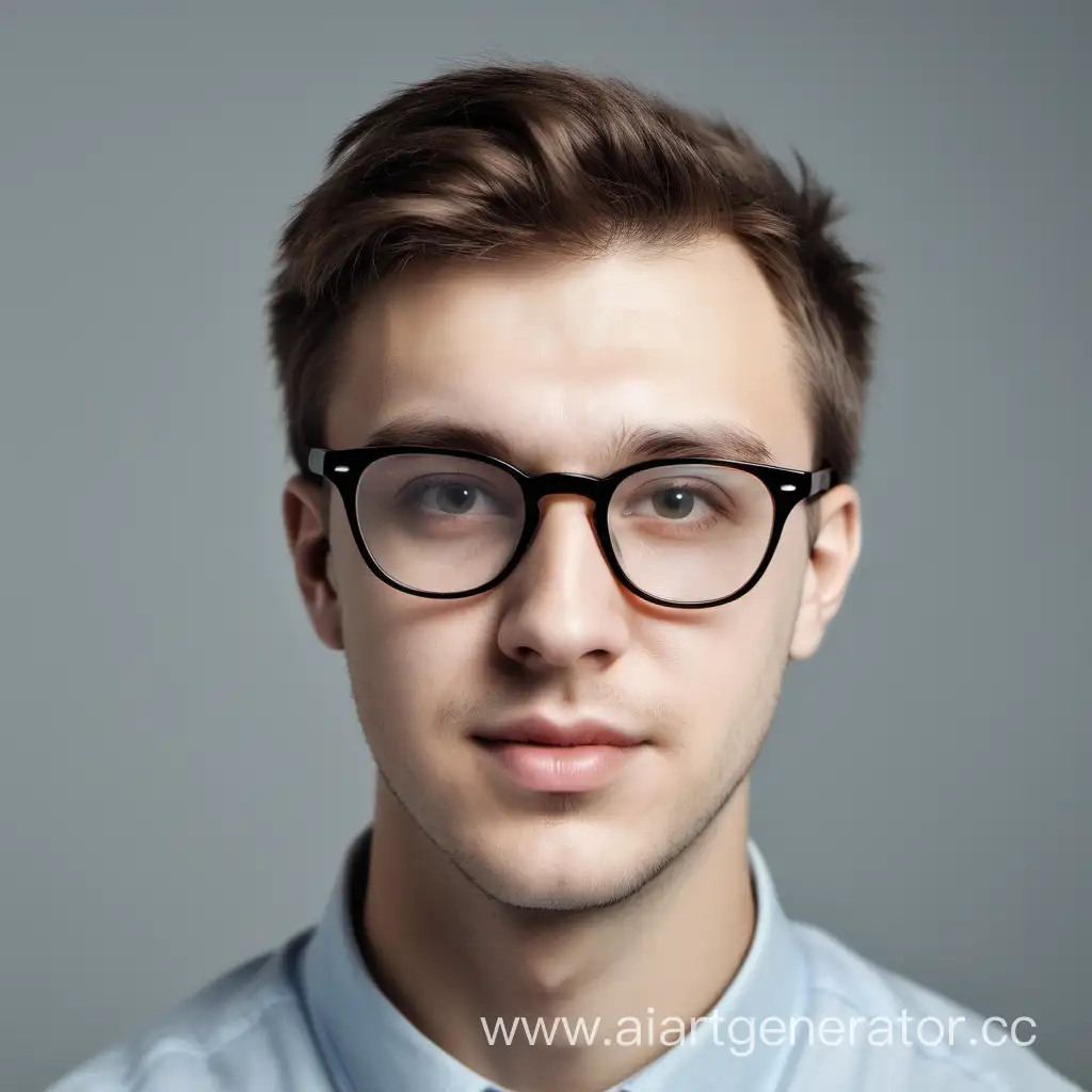 Кавказец, 25 лет в очках, реальное фото