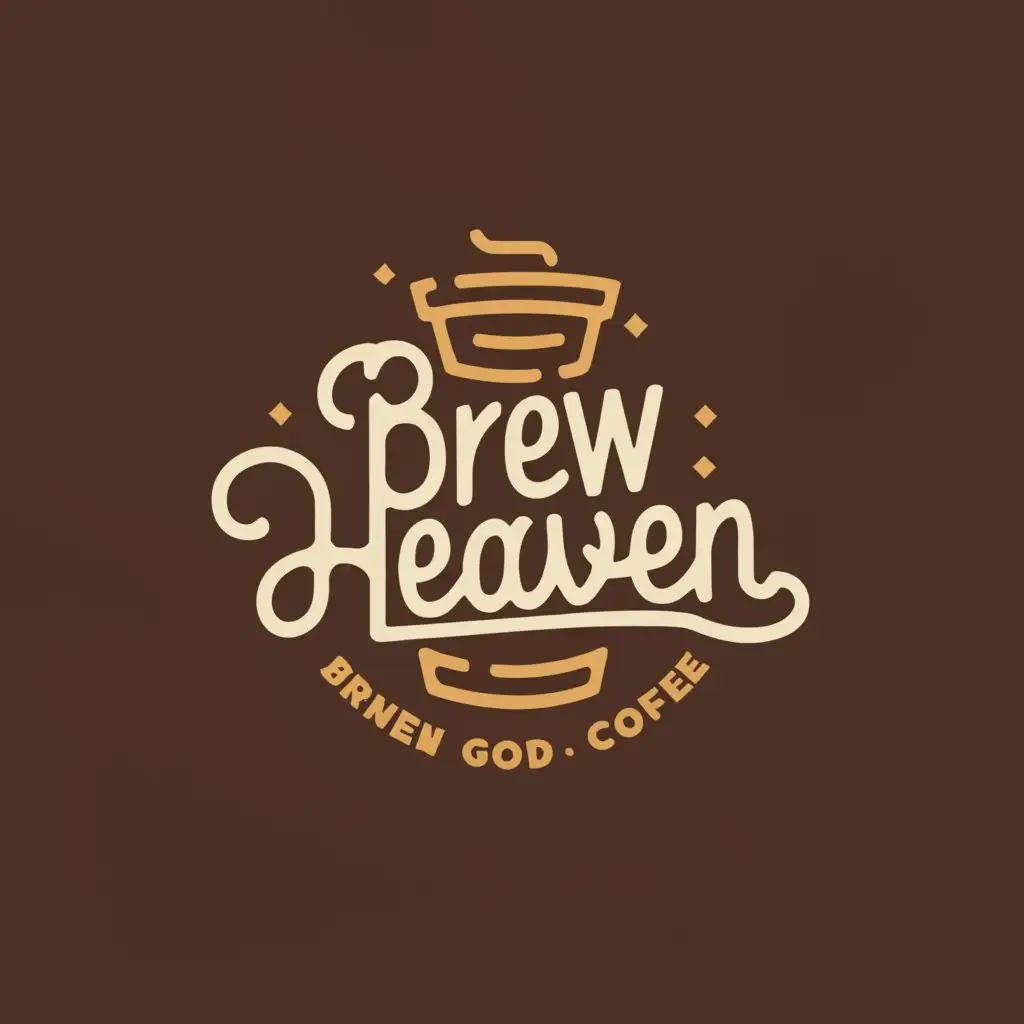 LOGO-Design-for-Brew-Heaven-Coffee-Cup-Symbolizes-Heavenly-Brewing-Experience