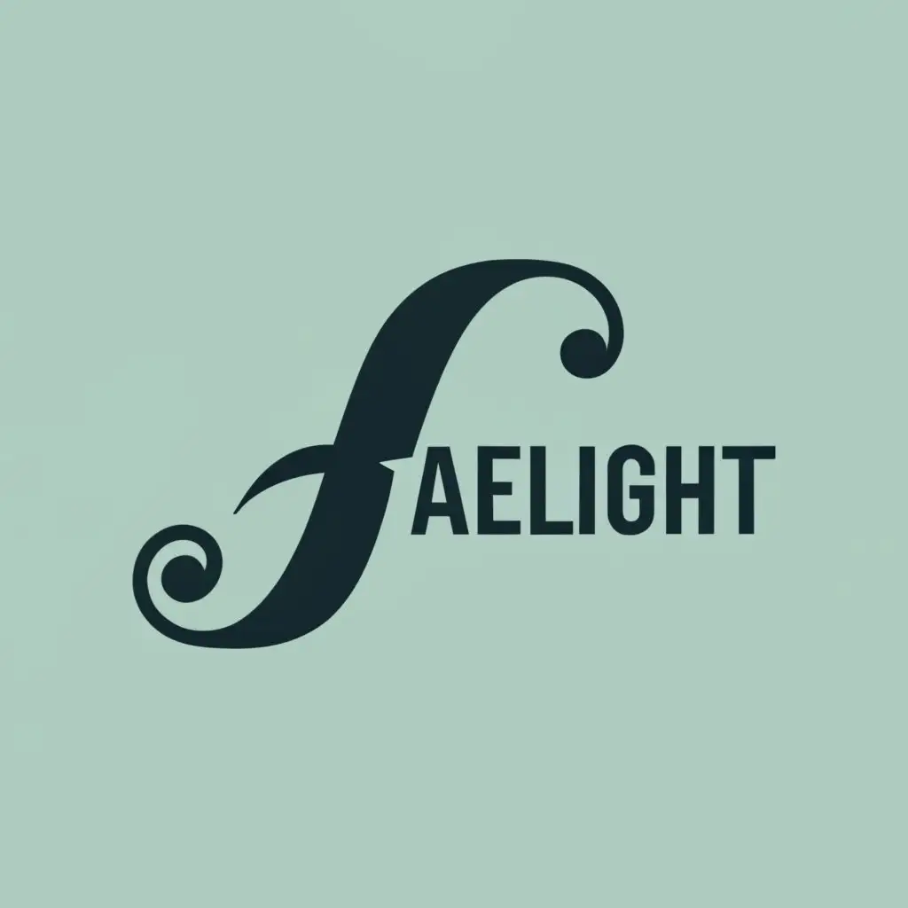 logo, F king, with the text "FAELIGHT", typography, be used in Beauty Spa industry