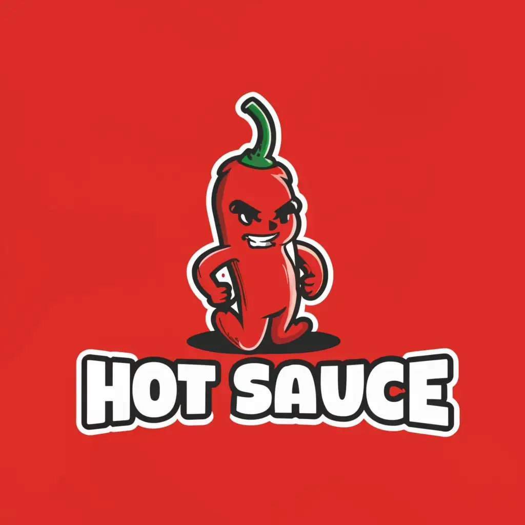 LOGO-Design-For-Hot-Sauce-Fiery-Red-Chili-Character-on-a-Clear-Background