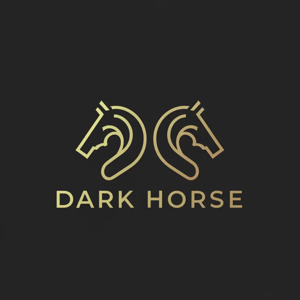 a logo design,with the text "Dark horses", main symbol:Ponies,Moderate,be used in Events industry,clear background