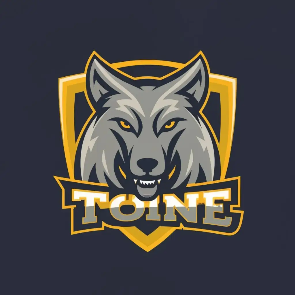 logo, wolf, with the text "Tone", typography, be used in Sports Fitness industry