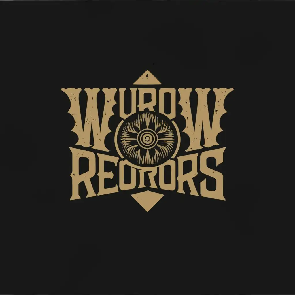 a logo design,with the text "WUROW  , records main symbol:dead,Moderate,clear background"