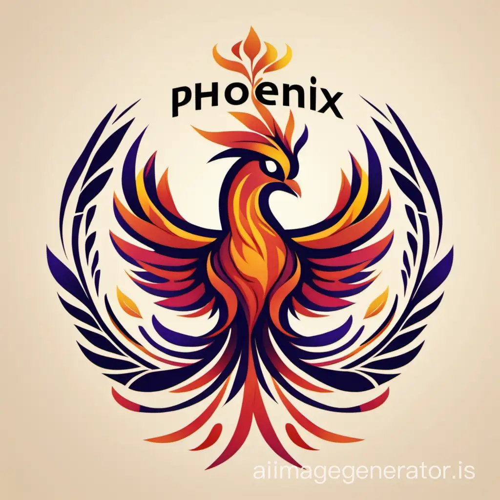Majestic-Phoenix-Logo-Symbolizing-Rebirth-and-Grace