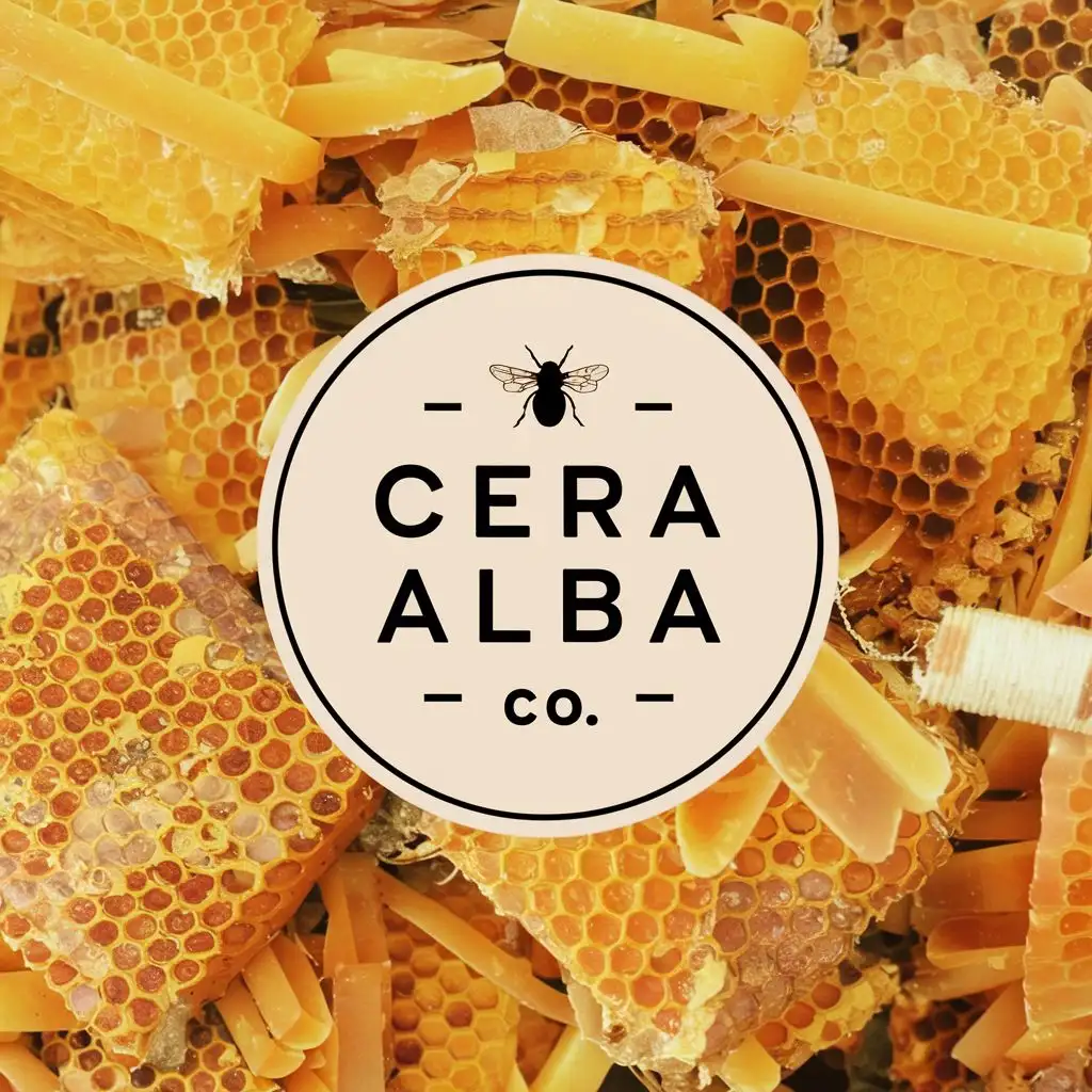 LOGO-Design-For-Cera-Alba-Co-Beeswax-and-Wrapper-Theme-with-Elegant-Typography