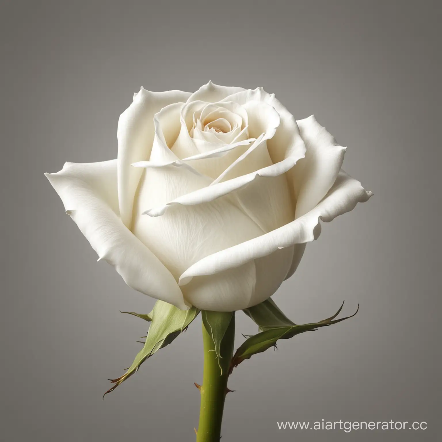 Exquisite-Lush-White-Rose-Bud-Blossoming-in-Radiant-Bloom