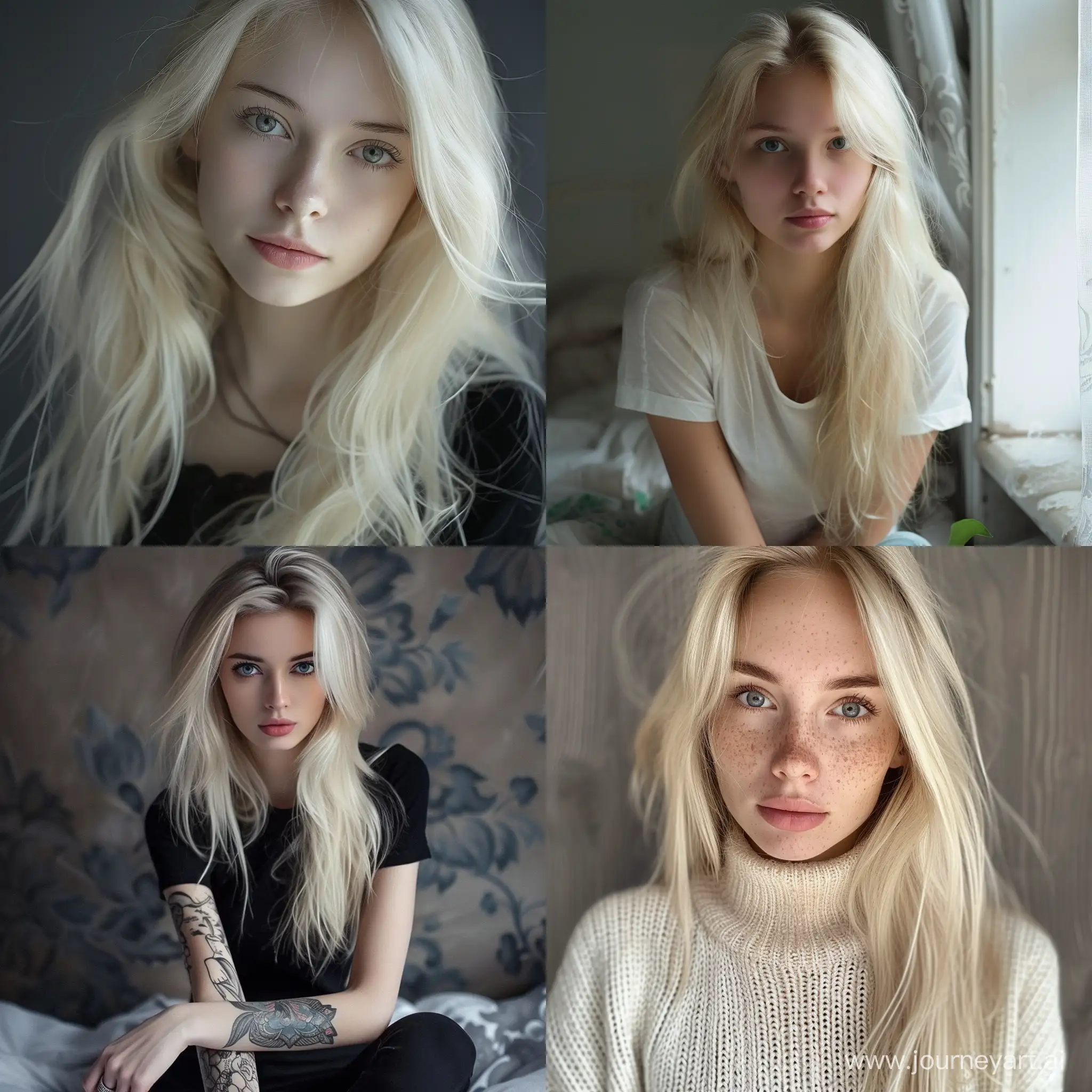 Skinny blonde girl, Slavic