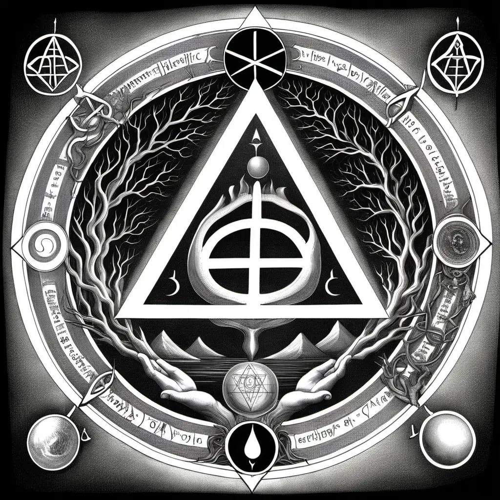 Hermetic Symbol Reflecting Unity of Above and Below