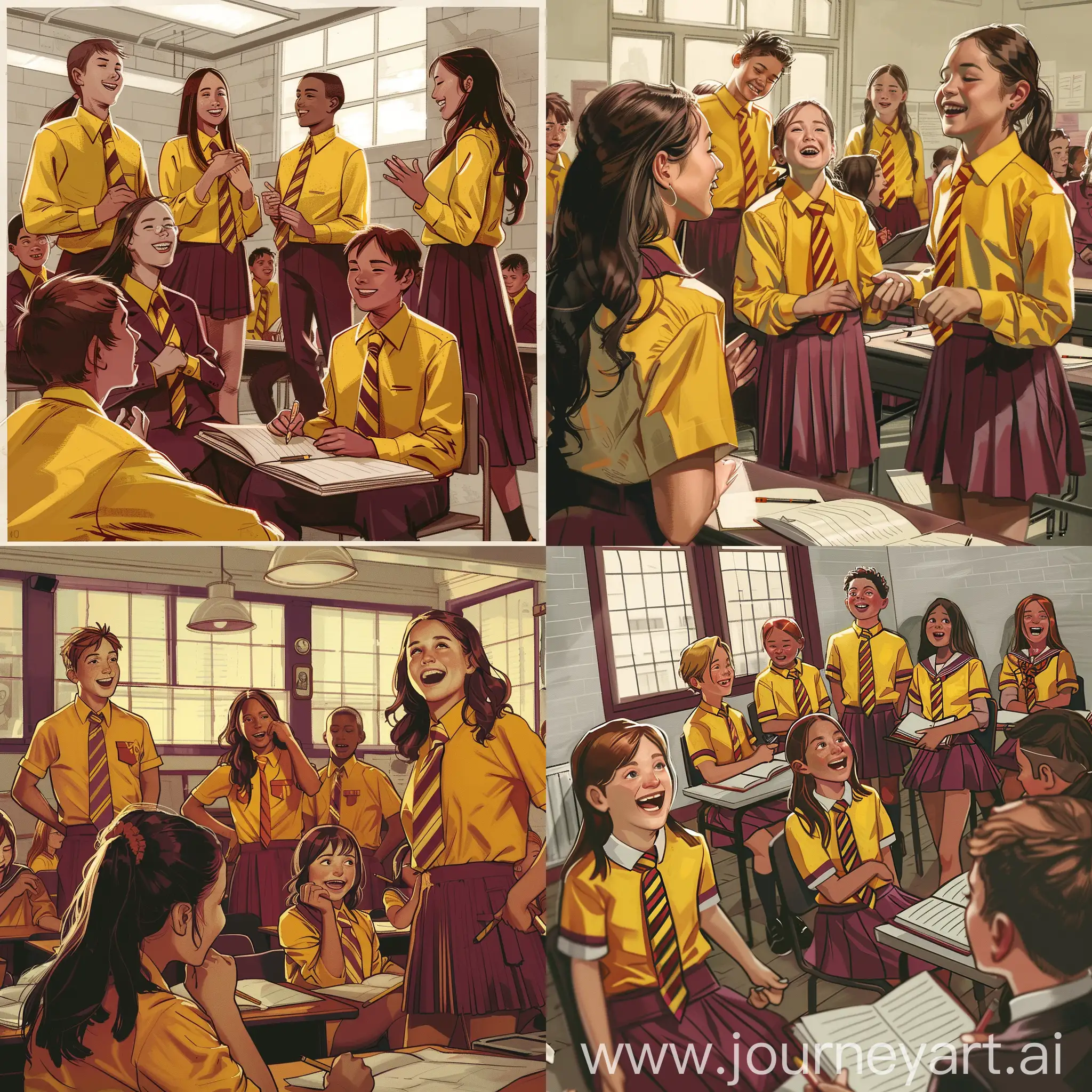 Vibrant-Classroom-Scene-Students-Studying-Singing-and-Drawing
