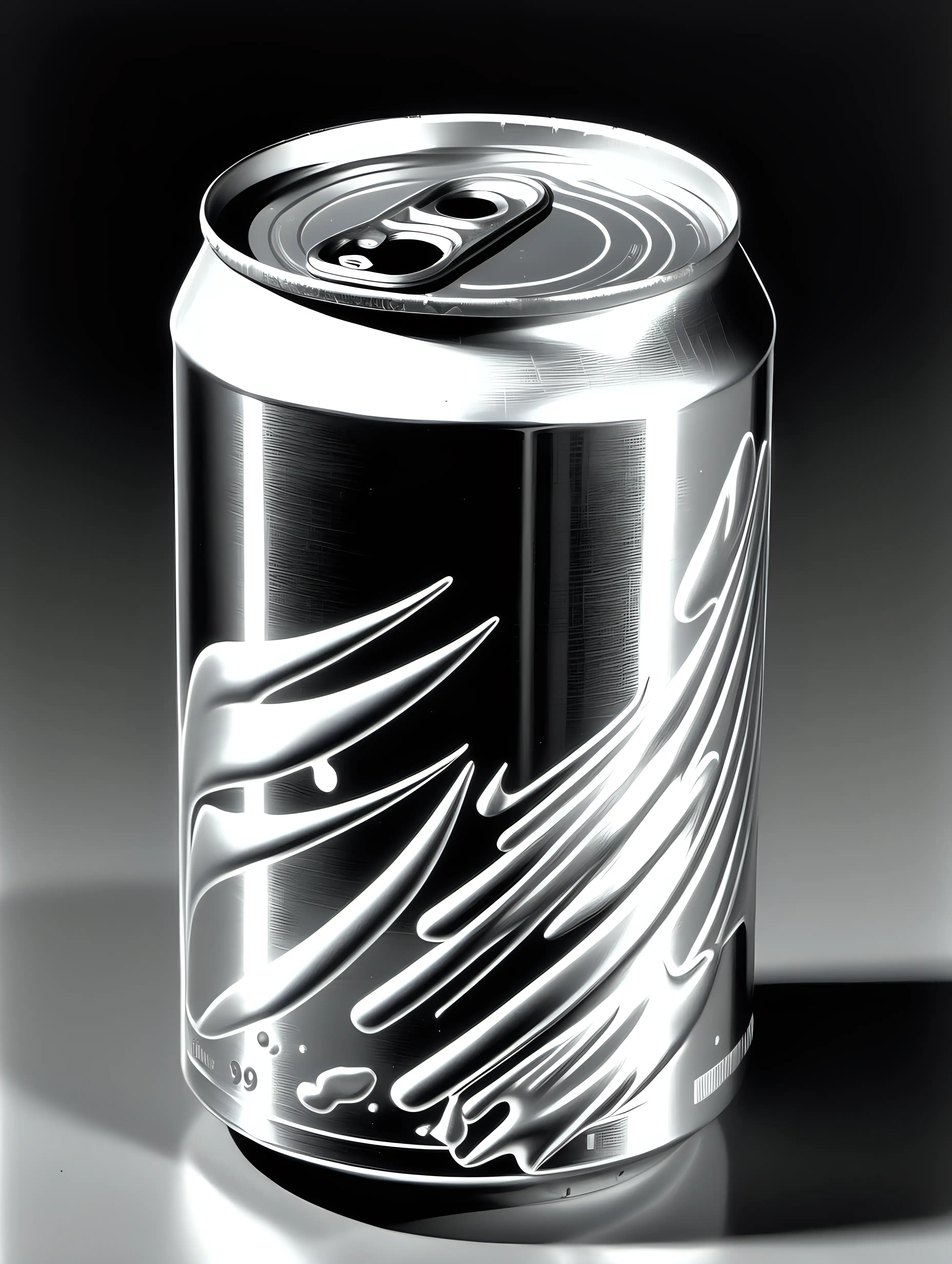 90s photocopy art of an aluminum can