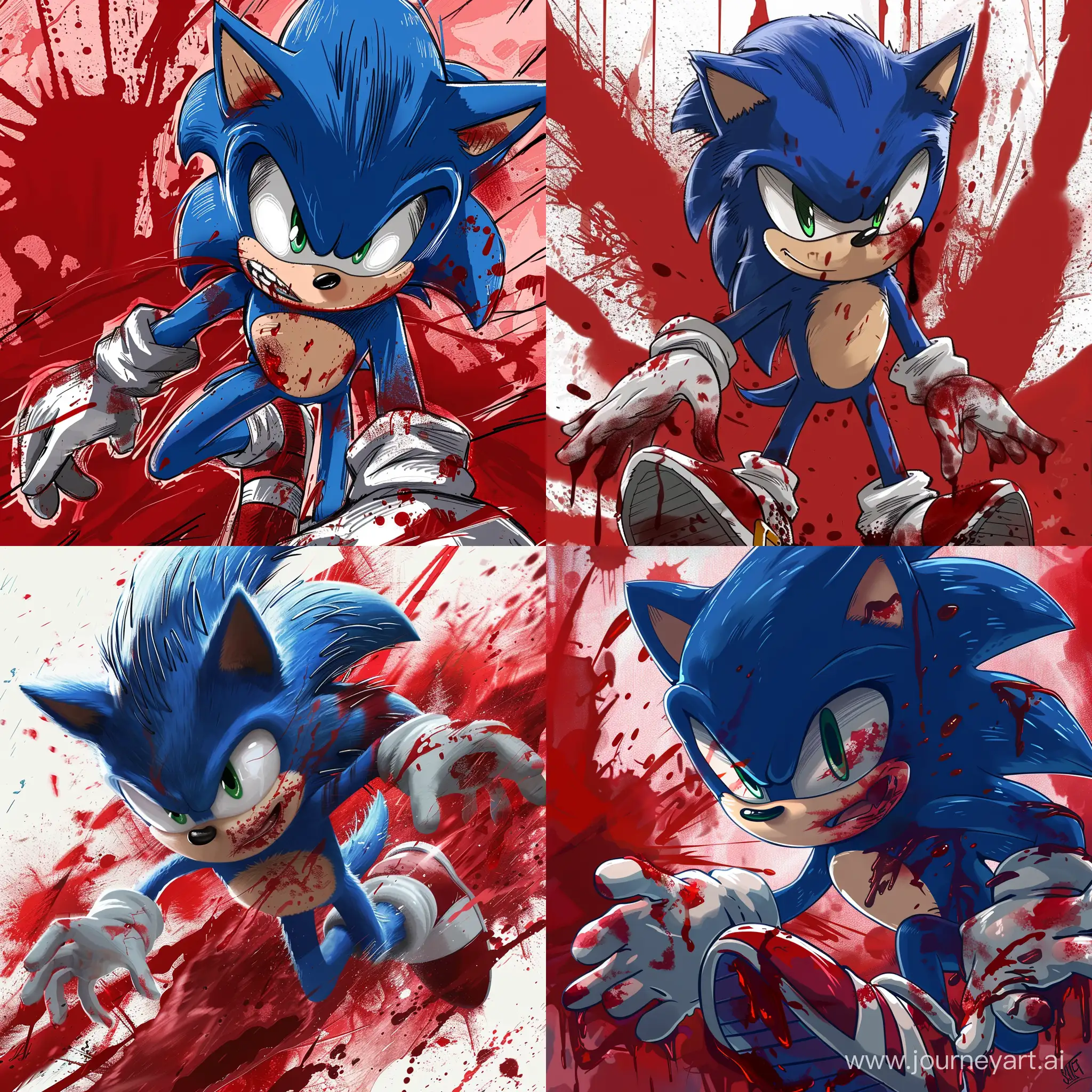 Intense-Sonic-Battle-Fierce-Combat-in-a-Bloody-Arena